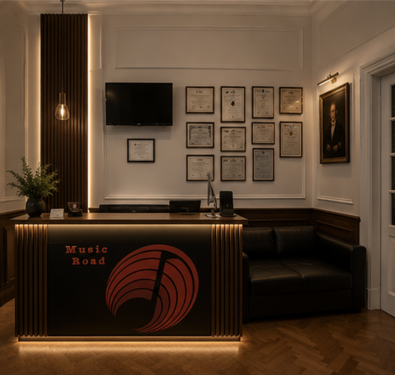 Εσωτερικός χώρος και διάδρομος Music Road Περιστερίου